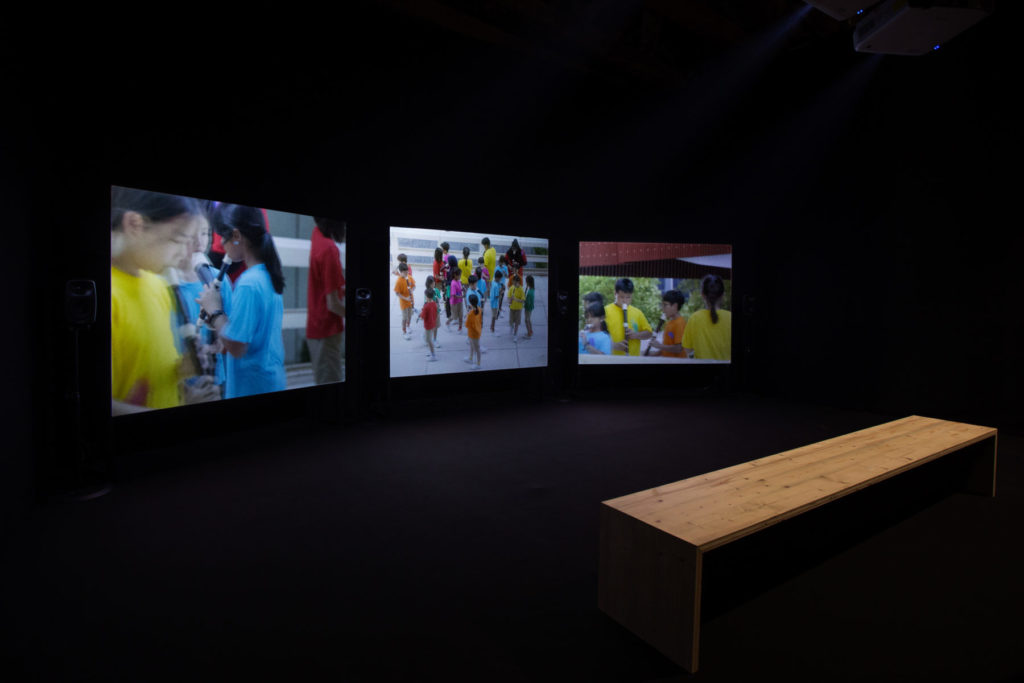 ‘Recorder Rewrite’ film at the Singapore Pavilion at the Biennale Arte 2019. ‘Music For Everyone_ Variations on a Theme’ Photo by Olivia Kwok, courtesy of the artist.